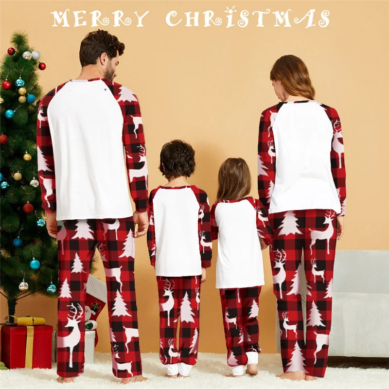 Christmas Elk Print Pajamas