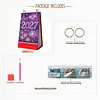 Butterfly Flowers Diamond Art Monthly Flip Tabletop Calendar January 2027 - December 2027 Small Desktop Calendar Planner for Living Room Bedroom Office Desk Gift Giving
