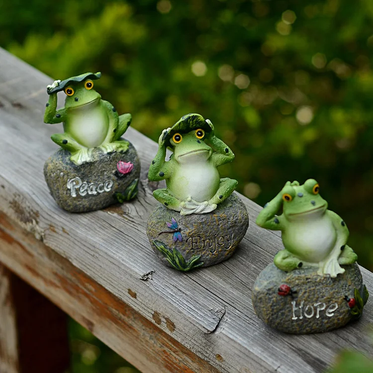 Olivenorma "Hope, Enjoy & Peace" - Pastoral Frog Home Decor