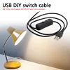 3ft 5V USB Power Cable 2 Pin USB 2.0 Male Cord Extension DIY with Switch