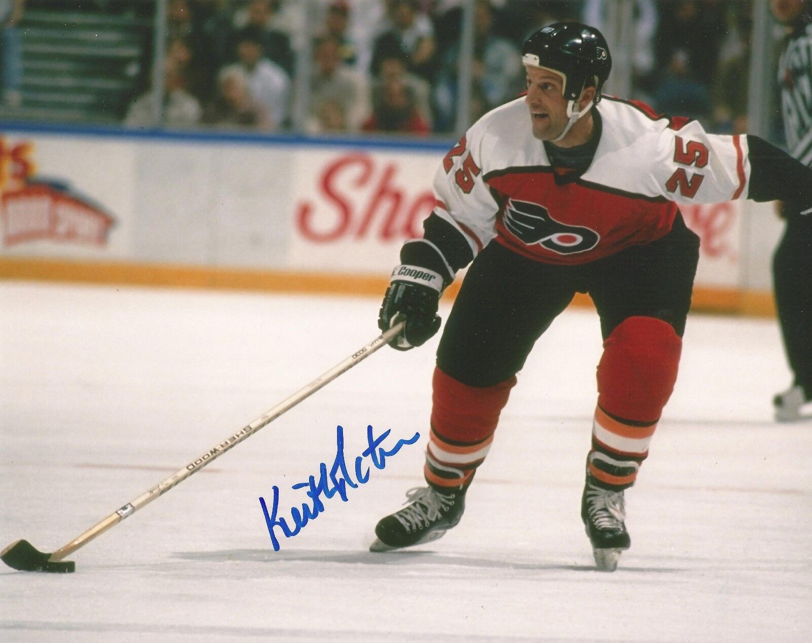 KEITH ACTON SIGNED PHILADELPHIA FLYERS 8x10 Photo Poster painting with COA