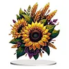 (US Local)Flower Double Sided Effect Table Top Diamond Painting Desktop Ornaments Kit (Sunflower A)