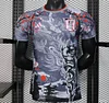 Japan  2025 Gray with Traditional Dragon and Cherry Blossom Pattern  Shirt