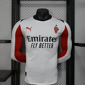 2025/2026 Player Version Long Sleeve AC Milan Away Soccer Jersey 1:1 Thai Quality
