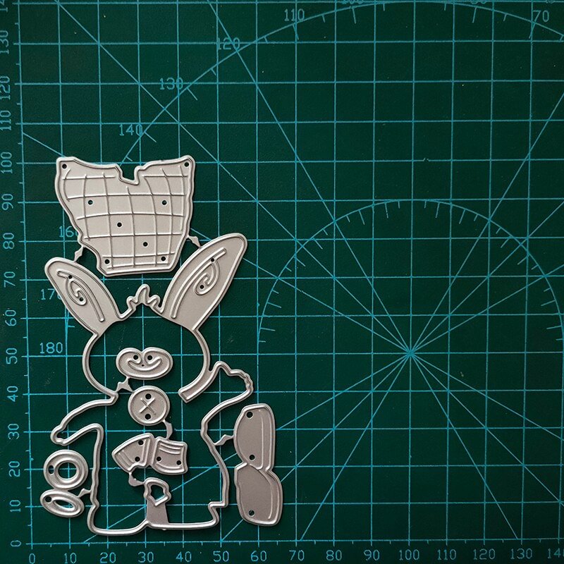 New Happy Easter bunny metal cutting die mould scrapbook decoration embossed photo album decoration card making DIY handicrafts