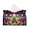 Large Size DIY Starry Christmas Forest Diamond Painting Tissue Box