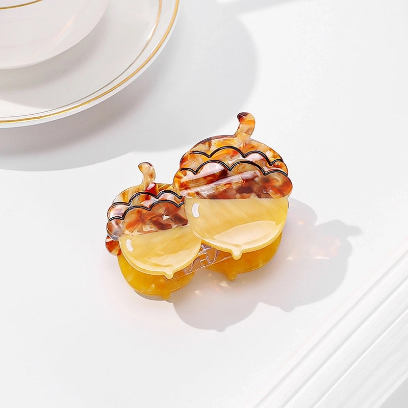 Women’s Original Design Artistic Nuts Mushroom Acetic Acid Sheets Hair Claws