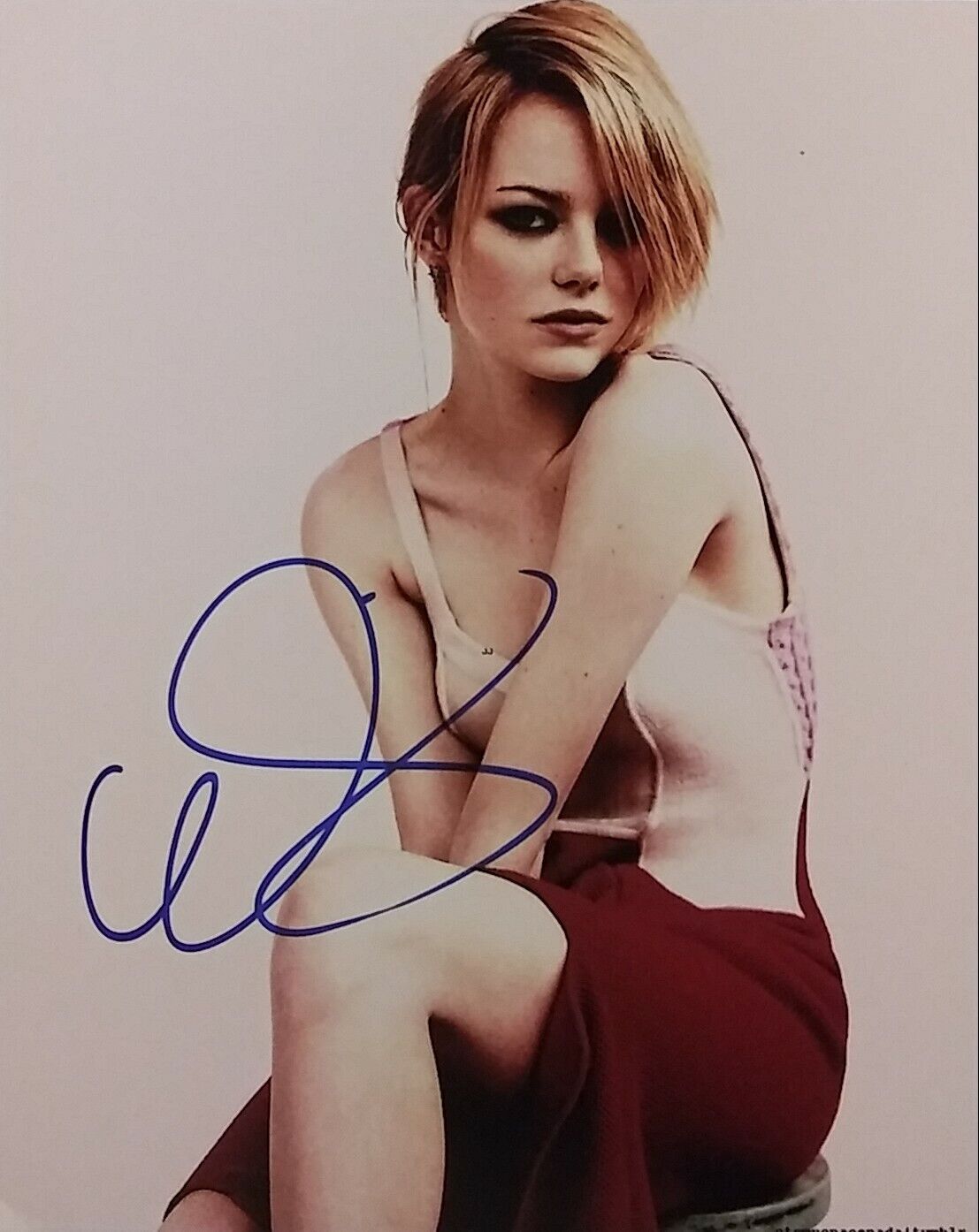 Emma Stone signed 8 x 10