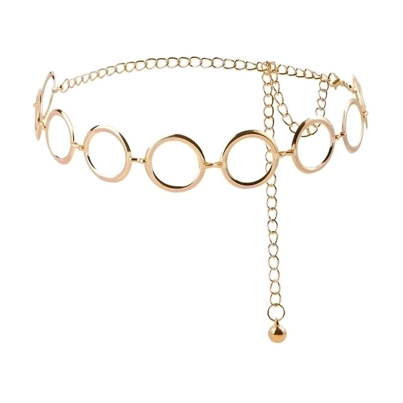 Basic Solid Color Metal Women’s Chain Belts