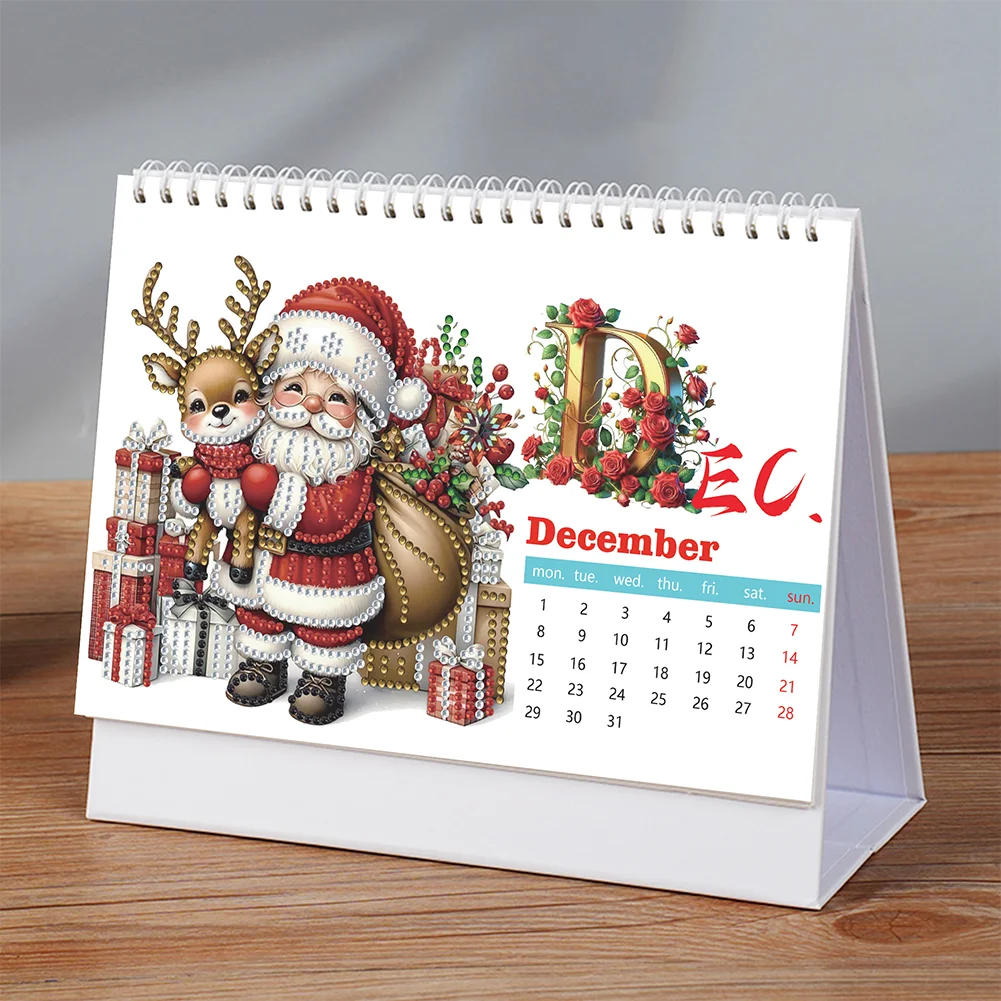 2025 Special Shape Beverage Diamond Painting Desk Calendar for Home Office