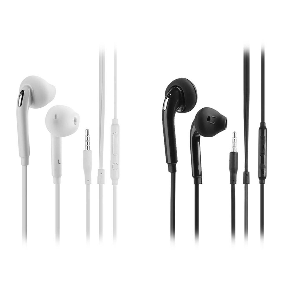 

Flat 3.5mm Earphone Earpiece In Ear Earbuds Headset for Samsung S6 Note4, White, 501 Original