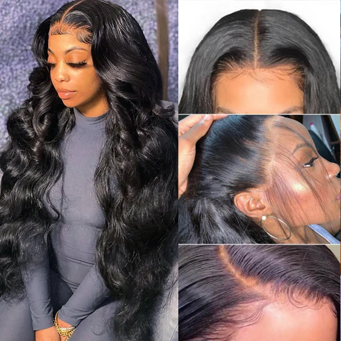 Body Wave 13X4 13x6 HD Lace Frontal Wig Invisible HD Human Hair Wigs
