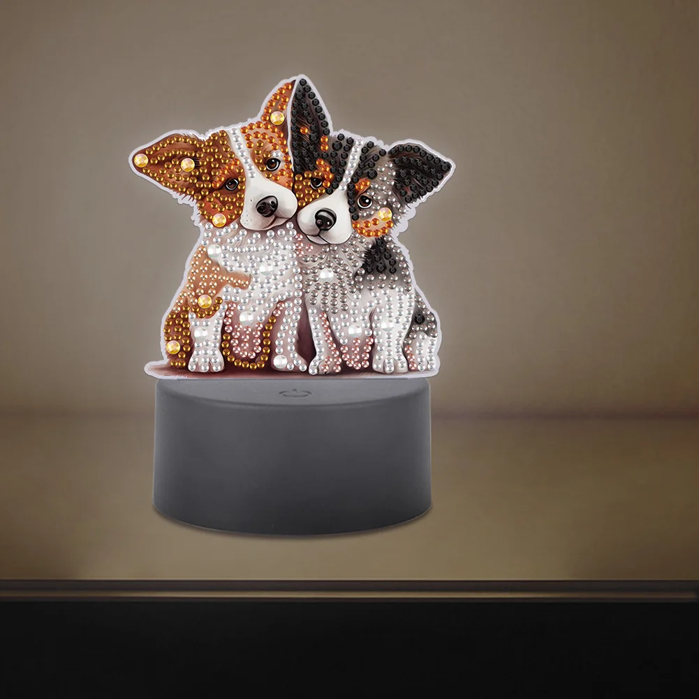 DIY Dog Diamond Painting LED Lamp Diamond Painting Night Light