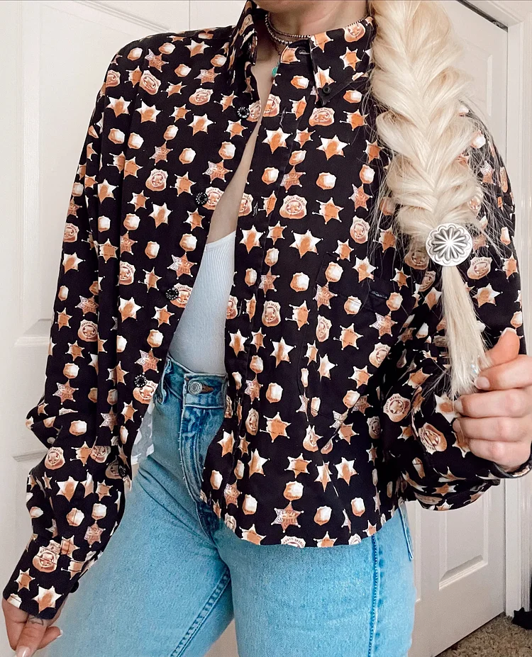 Vintage Star Print Shirt
