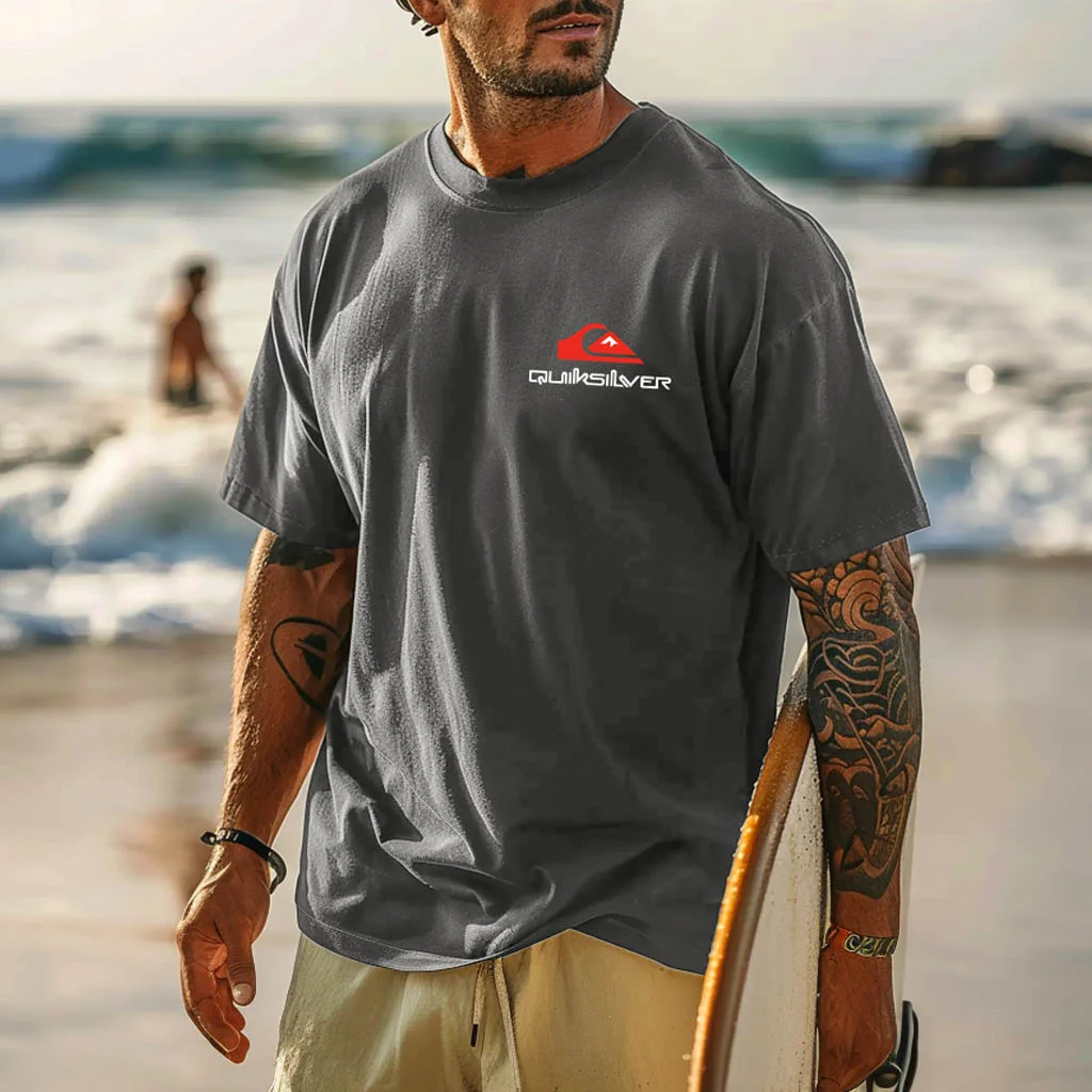  Men's Classic Surf Tee - Perfect for Beach and Casual Wear