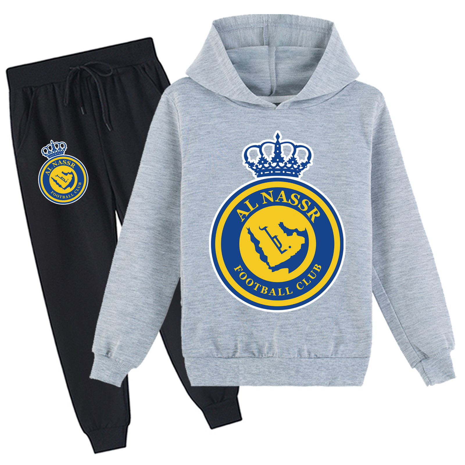 Mayoulove Unisex Cristiano Ronaldo Hoodie Set for Kids - Stylish, Comfortable, Perfect for Young Fans-Mayoulove