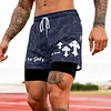 Men's Casual Fashion Street Style Printed Sports Double Layer Shorts by Inlyline