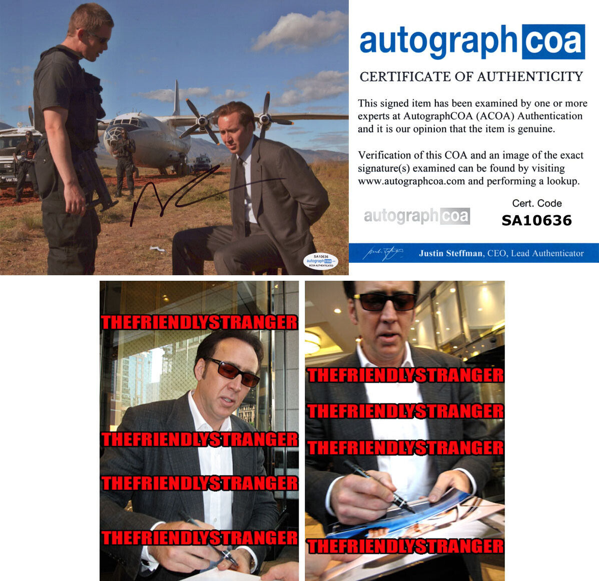 NICOLAS CAGE signed Autographed LORD OF WAR