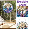 Ornement solaire de peinture en diamant attrape-r&ecirc;ves boh&egrave;me, 7,87 pouces rond DIY