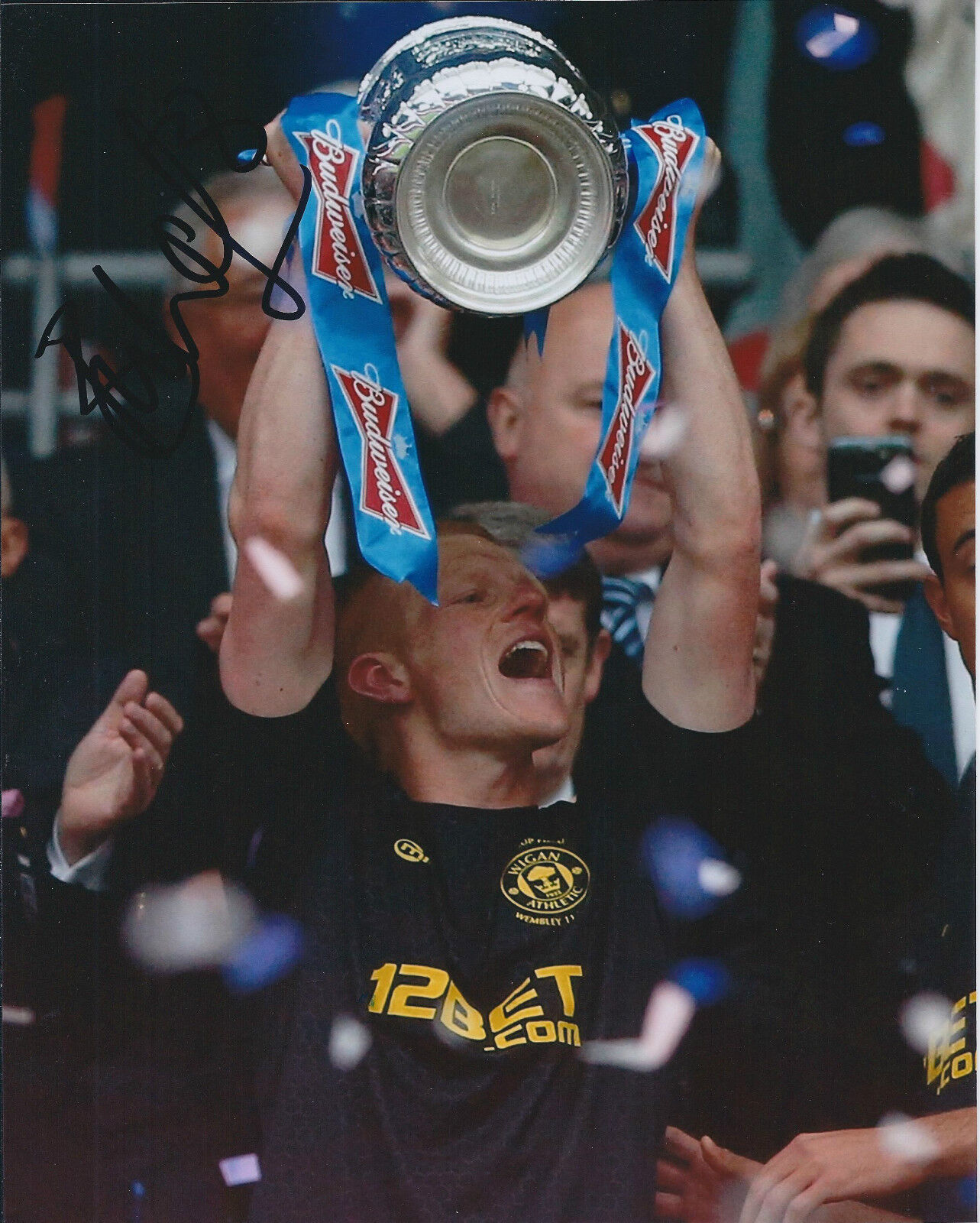 Ben WATSON SIGNED Autograph 10x8 Photo Poster painting AFTAL COA Wigan Athletic FA Cup Genuine