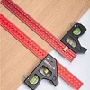 Aluminum Alloy High-Precision Multi-Function Angle Ruler 90 Bend Ruler Triangle Ruler Movable Angle Ruler Right Angle Ruler To Measure Woodworking Level