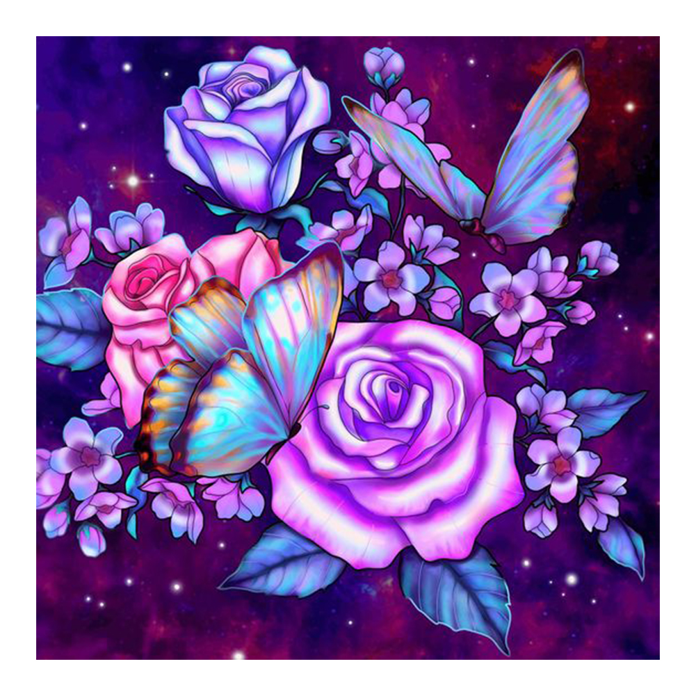 

Butterfly - Crystal Round Drill Diamond Painting - 30*30CM, 501 Original