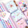 Babyshower Pink Blue Birthday Gift Package Wrapping Paper