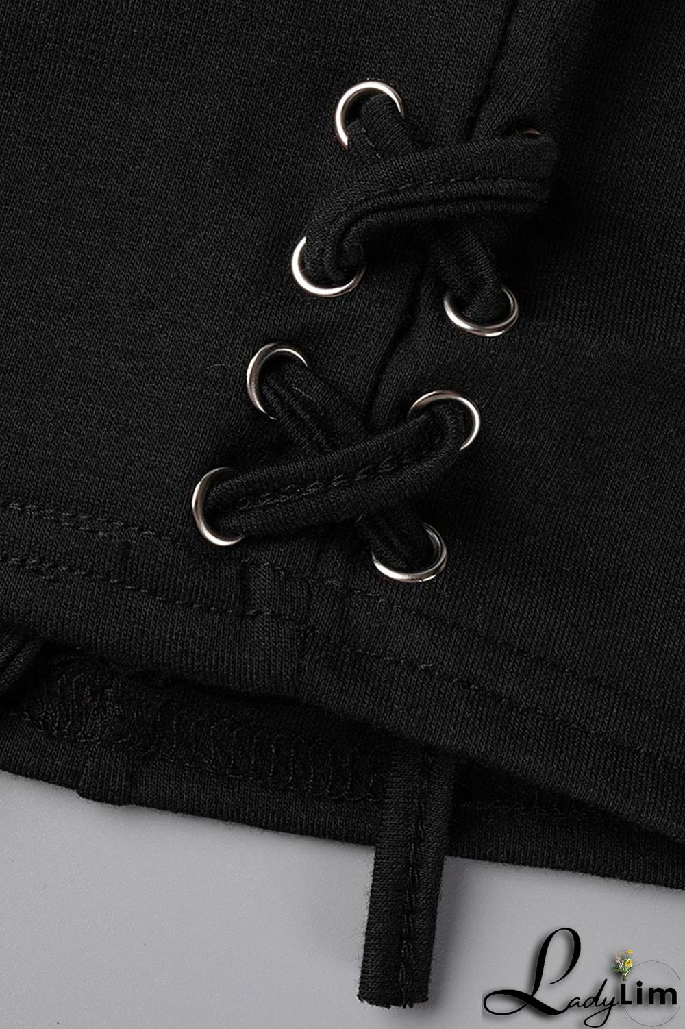 Black Fashion Casual Solid Bandage V Neck Short Sleeve Two Pieces