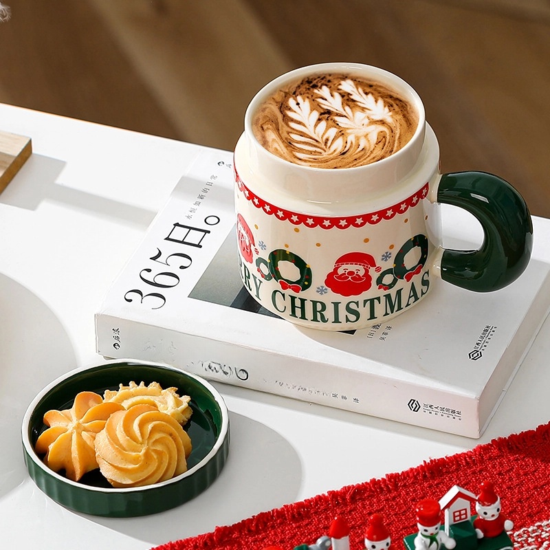 Christmas Casual Christmas Tree Santa Claus Gingerbread Ceramics Mug 1 Piece