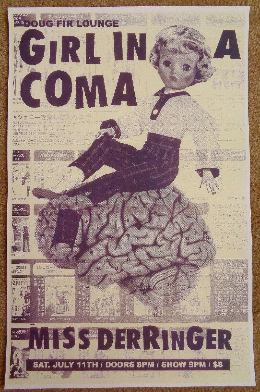 GIRL IN A COMA 2009 Gig POSTER Portland Oregon Concert