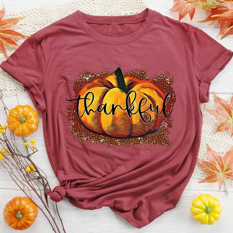 Thankful pumpkin T-shirt Tee -08179