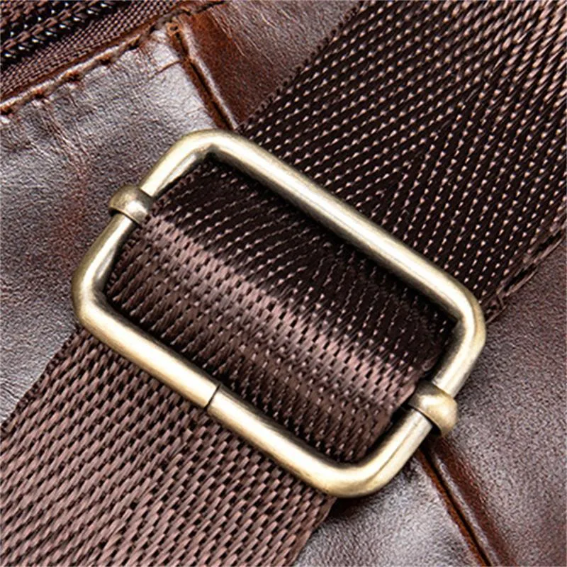 Casual Retro Waist Bag Outdoor Genuine Leather Crossbody Bag