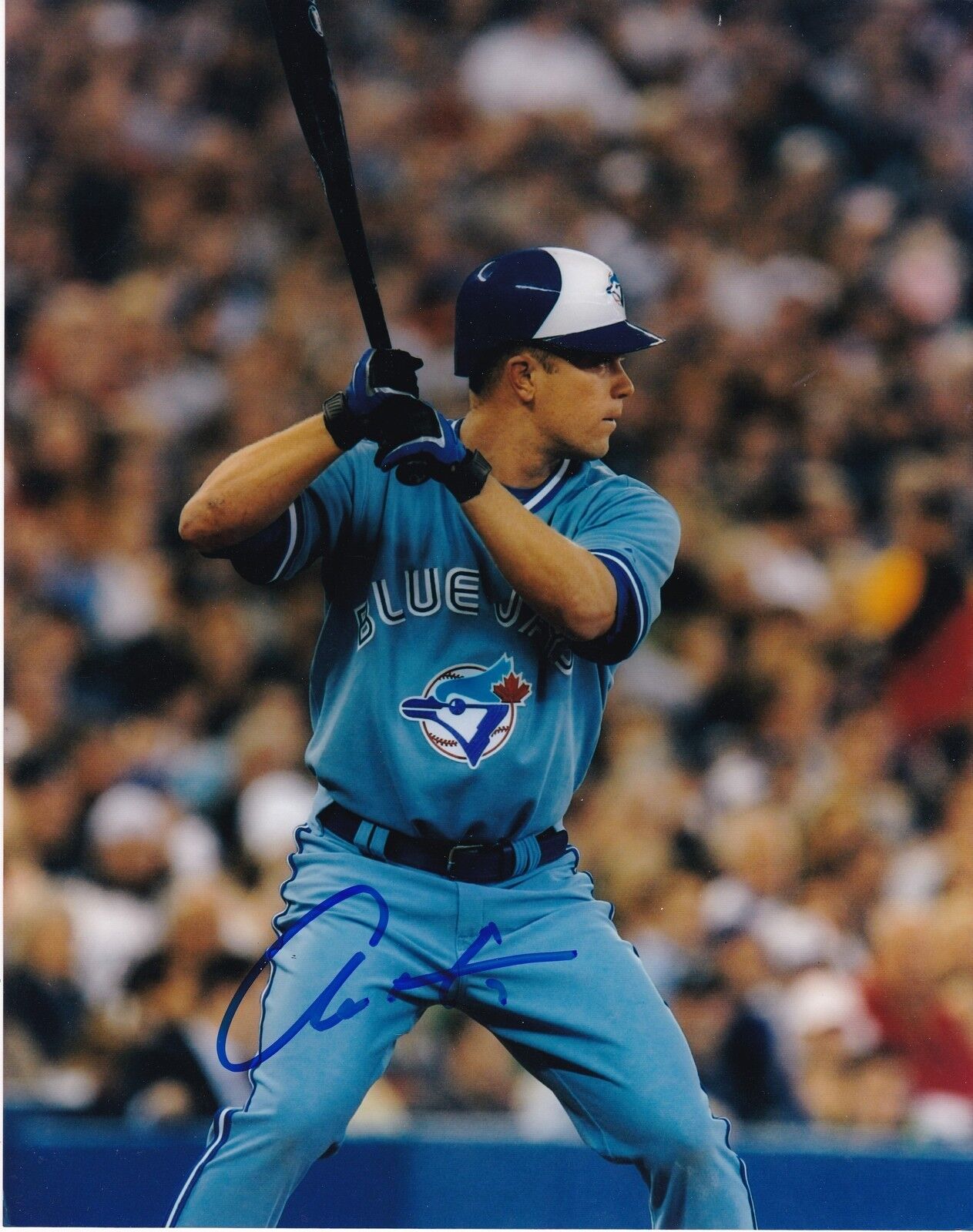 AARON HILL TORONTO BLUE JAYS ACTION SIGNED 8x10