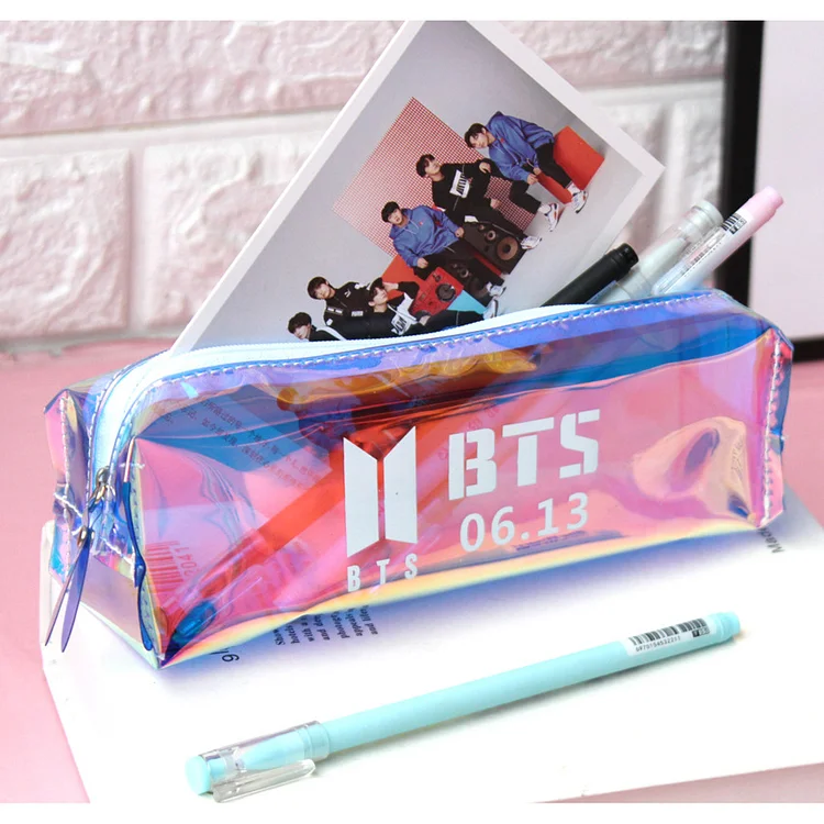 BTS Logo Laser Clear Pencil Case