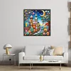 Colored Houses-14CT Stamped Cross Stitch 40*40cm/15.75*15.75in tapestrymarket