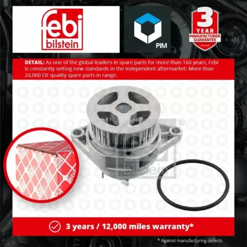 Water Pump fits VW LUPO GTi 1.6 00 to 05 AVY Coolant 036121005F 036121005J Febi Parts