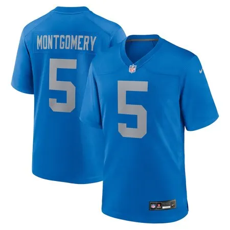 Men's Detroit Lions David Montgomery   Blue Alternate Game Jersey