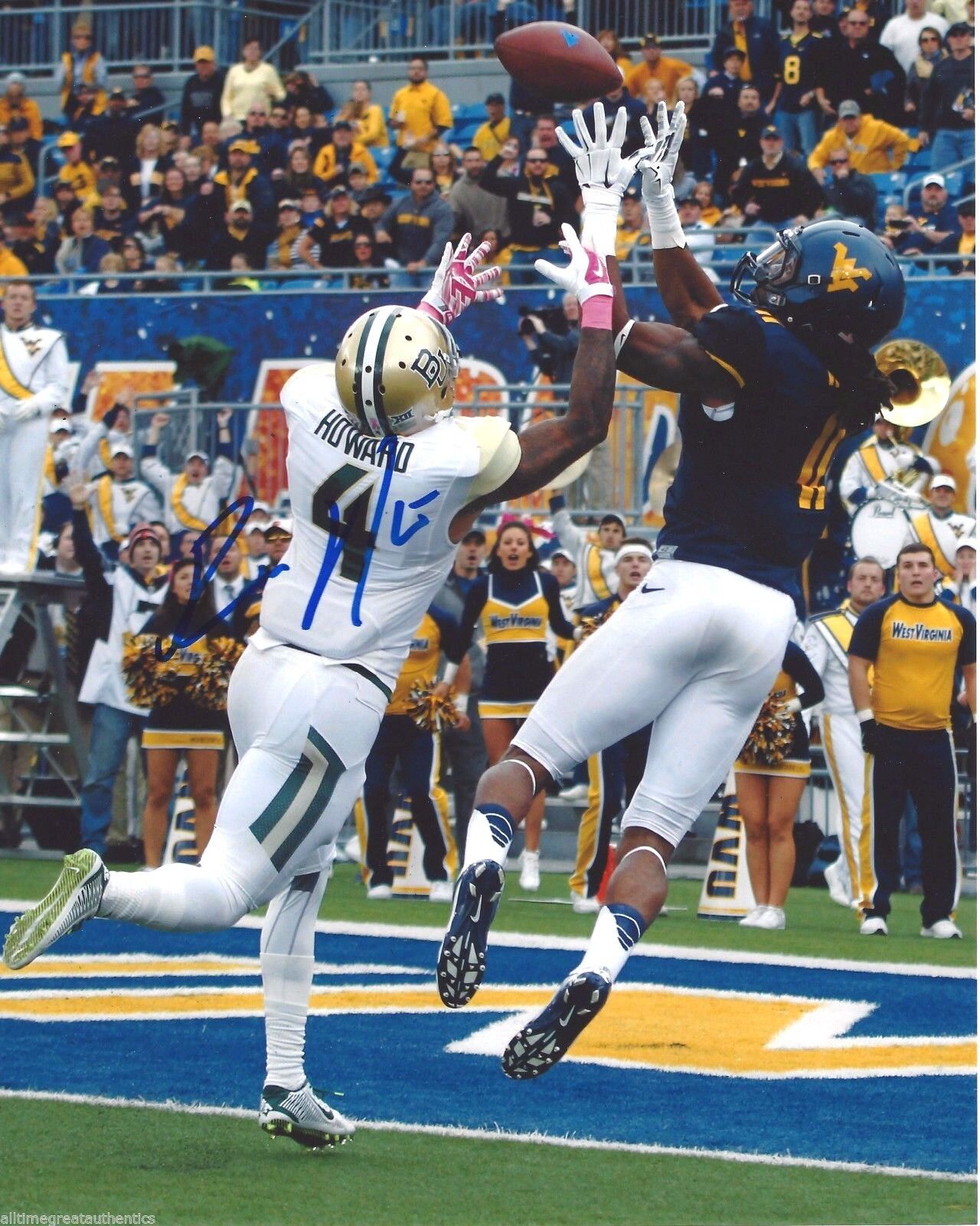 WEST VIRIGINA MOUNTAINEERS KEVIN WHITE HAND SIGNED 8X10 Photo Poster painting C W/COA NFL DRAFT