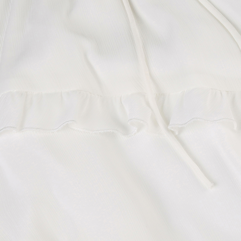 Ootddress White Ruffled Patchwork Long Skirt See-Through For Women Split Summer Beach Holiday Maxi Skirt Women's Fashion Y2k Skirt