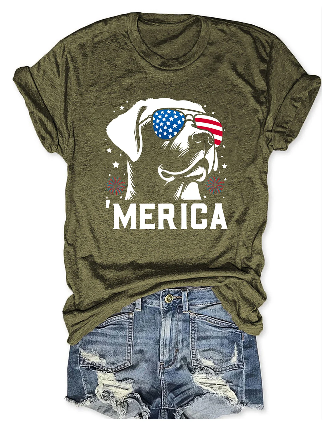 Labrador Retriever 'Merica 4th Of July T-shirt