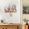 Holzkatze & Blume - 5d DIY Basteln Wandhaken
