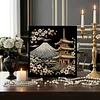 (30x30cm)DIY Landmark Pearl Painting Art With Inner Frame Handmade Pearl Material Art Kit Living Room Decor(Mount Fuji)