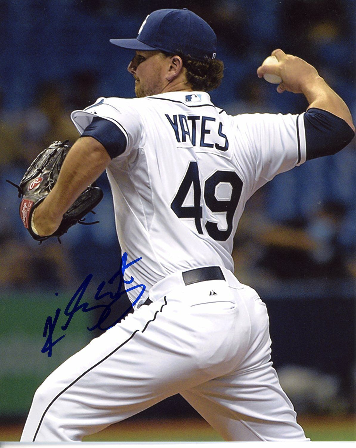 Kirby Yates Autographed 8x10 Tampa Bay Rays#S425