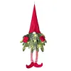 LED Christmas Santa Gnome Pendant with Lights Artificial Plant Elf Doll Ornament