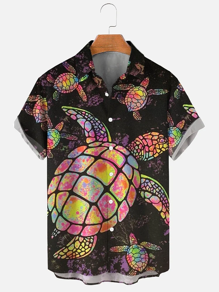 Men's Turtle Ocean Hawaiian Print Shirt