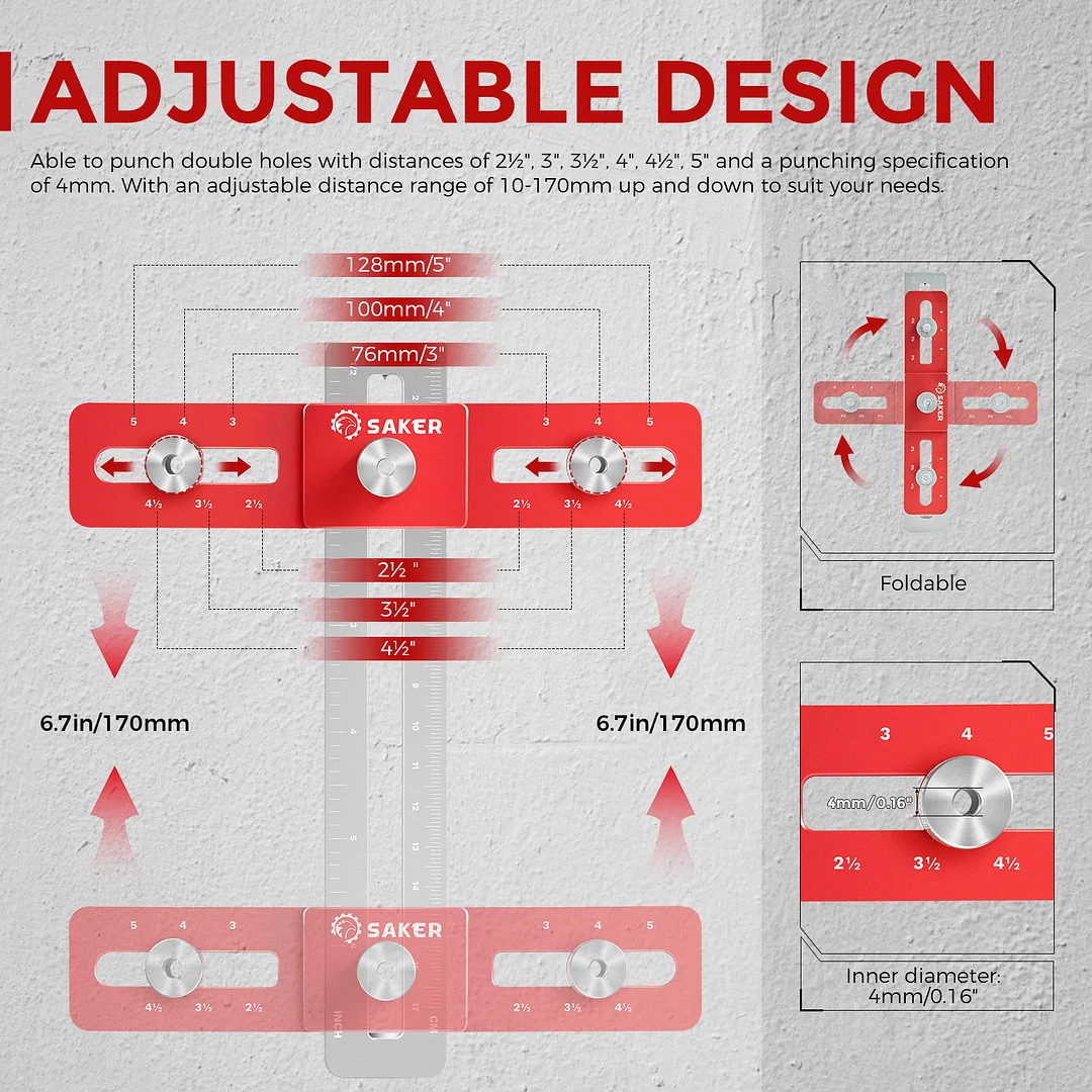 SAKER® Cabinet Door Mounting Jig
