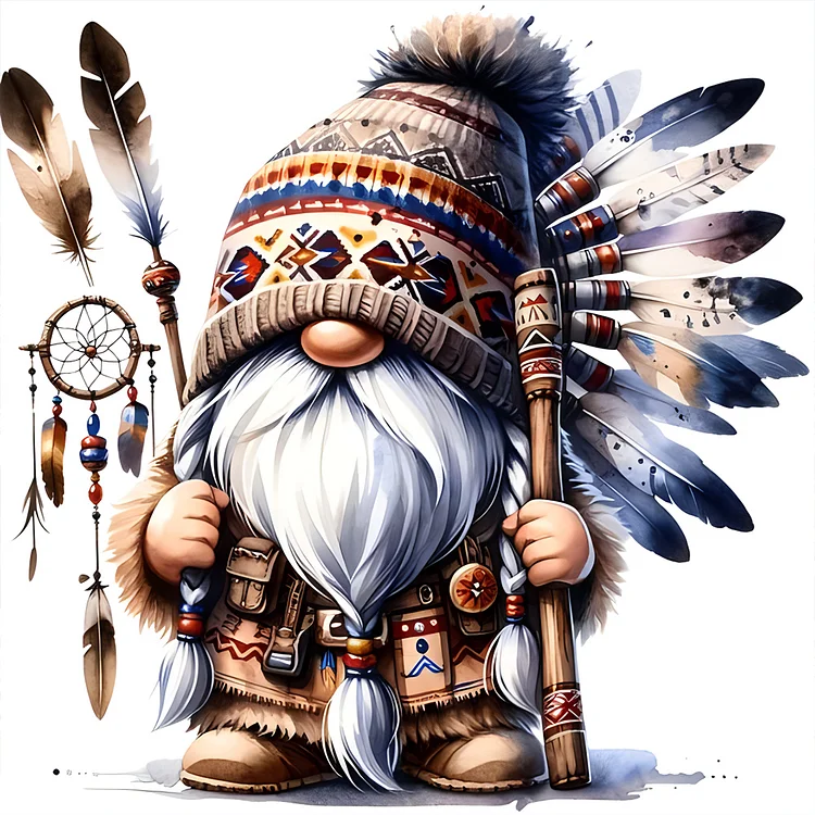 Indian Gnome 30*30CM (Canvas) Full Round Drill Diamond Painting gbfke