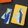 2pcs Peacock DIY Special Shaped Diamond Painting Leather Tassel Bookmark