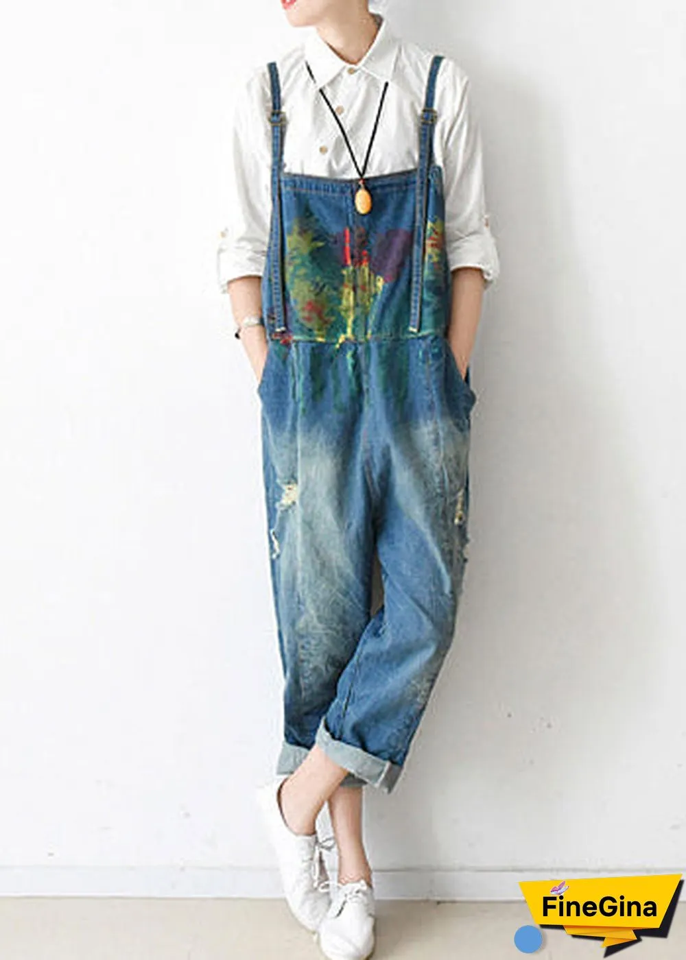 fall oversized denim jumpsuits casual blue jeans denim outfits cute