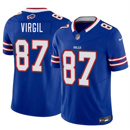 Men's Buffalo Bills #87 Jalen Virgil Royal 2026 NFL Draft Vapor F.U.S.E. Limited Jersey